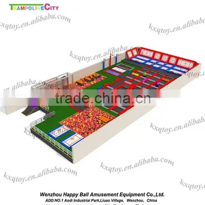 Customized Design High Jump Indoor Trampoline With Dodge Balls,slam Dunk,sea Balls,foam Pit for Adult and Kids thumbnail-1