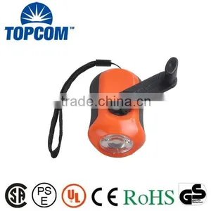 3 Modes Light Portable Plastic Dynamo LED Flashlight thumbnail-1