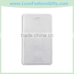 Clear Vinyl Vertical Credit Card Size Badge Holder With Slot thumbnail-1