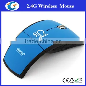 2.4Ghz Foldable Computer Black Wireless Mouse thumbnail-1