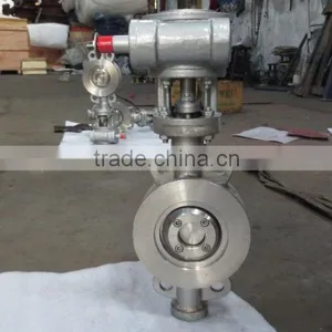 High Performance Pneumatic High Quality SS304 Pneumatic Wafer Type Butterfly Valves Hard Sealing Butterfly Valve thumbnail-6