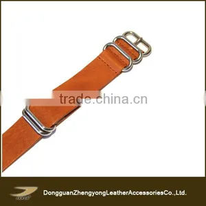 Europe Fashion Brown Calf Leather Zulu Changable Watch Strap thumbnail-2