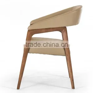 Modern Unique Design Leather Armchair Kitchen Chair HDAC1073 thumbnail-3
