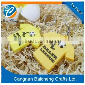 Yellow T-shirt Shaped Keychain as Business Gift Made in Wenzhou Cangnan by Best Manufactory in Low Price and Good Quality thumbnail-1