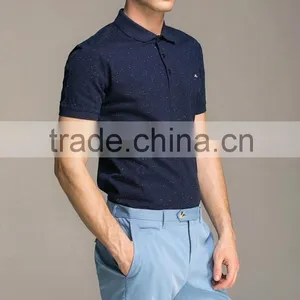 Men's Casual Business Starry Sky Design Cotton POLO T Shirt thumbnail-2