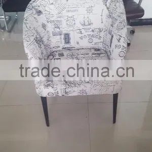 Coffee Shop Colorful Single Sofa Fabric Tub Chair thumbnail-1