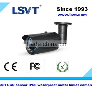 960H CCD Sensor Long IR Range IP66 Water-proof Metal Outdoor Bullet Cameras With Fixed Iris Lens thumbnail-2