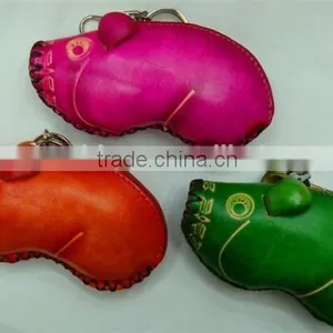 Chinese Handmade Animal Shape Genuine Leather Zip Coin Purse thumbnail-3
