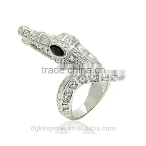 Fashion Jewelry Design Kingman Snake Shaped Crystal Rings thumbnail-3