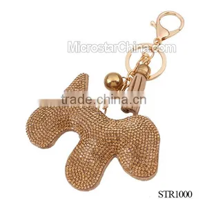 2016 IN STOCK High Quality Crystal Beaded Animal Keychain Quality Choice thumbnail-4