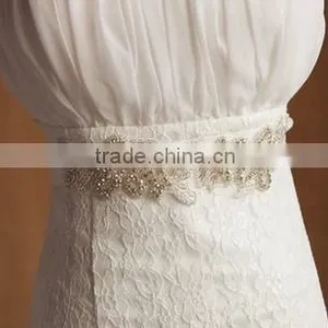 New Design Bridal Handmade Rhinestone Appliques for Sash WA012 for Sale thumbnail-4