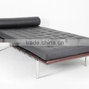 High Quality Barcelona Sofa Bed Solid Wood Frame Barcelona Daybed Leather thumbnail-1