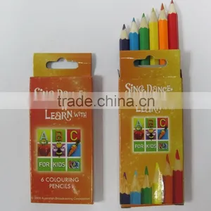 3.5" Natural Wooden Colour Pencil thumbnail-1