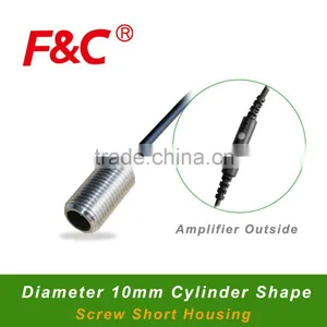 F3C-10WSM02 Series M10 Proximity Sensor, Amplifier Outside, Short Length Housing, Flush/NPN/PNP/NO/NC Offered. thumbnail-1
