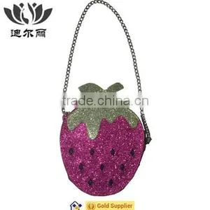 Strawberry Embroidery Design Chain Strap Bag thumbnail-1