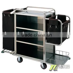 Hotel Clean/housekeeping / Collection Vehicles/ Cloth Grass/ Stainless Steel Service Cart thumbnail-1