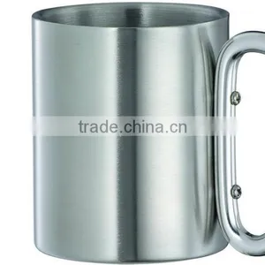 Easy Holding 2014 Hot Selling Carabiner Ring Eco-friendly FDA LFGB Double Layer Stainless Steel Coffee Mug Cup Tumbler thumbnail-1