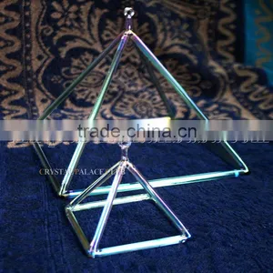 Golden or Pure Gold or Platinium or Titanium Quartz Crystal Singing Pyramid thumbnail-5