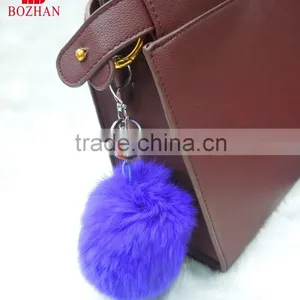 Wholsale Genuine Rabbit Fur Handbag Accessories Key Holder thumbnail-2