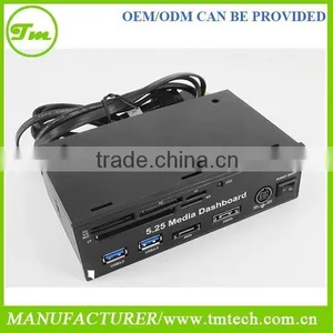 New Front Panel PCI-E to USB 3.0 ESATA SATA Card Reader 5.25" Media Dashboard thumbnail-1