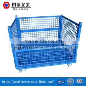High Quality Rigid Wire and Bulk Containers With Durable Casters Easy to Fold Box Pallet thumbnail-3