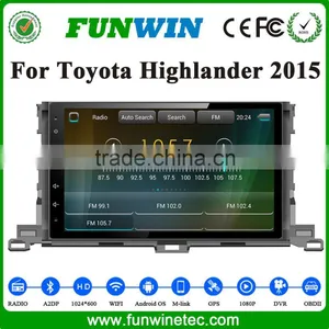 Funwin Double Din Pioneer Car Audio System Dvd Player For Toyota Highlander 2015 With Car Radio Gps Navigation thumbnail-4