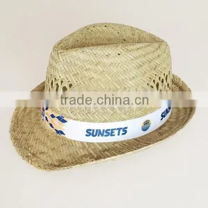 Wholesale Chinese Cheap Promotion Plain Custom Mens Narrow Brim Summer Natural Straw Cool Sun Hat thumbnail-6