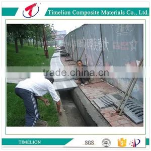 B125 EN124 Round Composite Trench Drain Grates Manhole Cover With Frame thumbnail-4