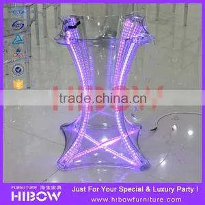 Hibow Furniture Modern Tempered Glass Party Table thumbnail-1