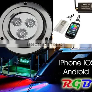 2014 New Smart Wifi IPhone IOS Android RGB Color Changing Underwater Boat LED Light thumbnail-1