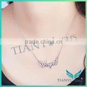 Wholesale 925 Sterling Sliver Pendants Charms 8 Hearts & Arrows Moissanite Pendants Necklace thumbnail-3