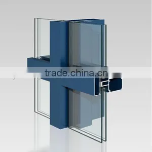 6000 Series Extrusion Aluminum Frameless Double Glass Curtain Wall thumbnail-5
