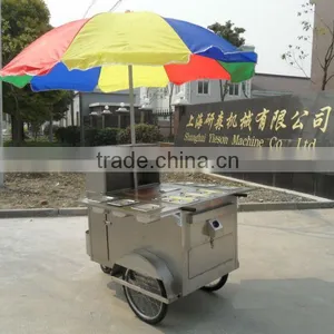 Well Structured Bicycle Bike Hotdog Food Cart, Mobile Food Trailer With Wind Umbrella thumbnail-1