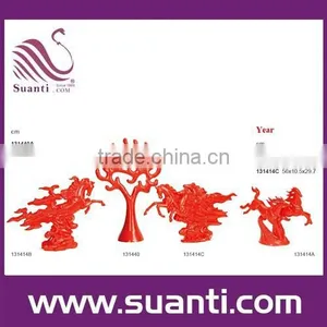 Decorative Wedding Souvenir Red Resin Horse thumbnail-1