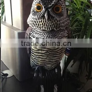 Decorative Outdoor Plastic Rotating Head Bird Garden Defense Owl thumbnail-2