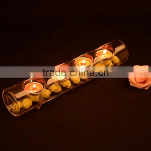 Unique Design, Tubular Glass Candle Holder, Home Decoration, Elegant Noble Candle Holder thumbnail-1