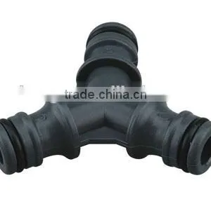 3 Way Hose Coupling Garden Plastic Quick Hose Connector SG1814 thumbnail-1