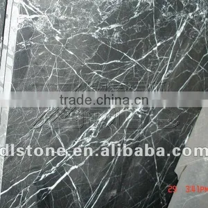 China Low Price Black Marquina Marble Slab thumbnail-1