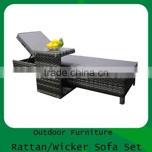 Plastic Outdoor Furniture Rattan /wicker Sofa Set With Adjustable Backrest thumbnail-3
