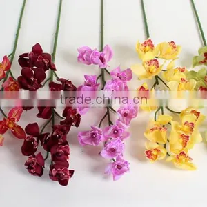 SJ10111098 Artificial Silk Cymbidium Flowers/decorative Fabic Orchids thumbnail-6