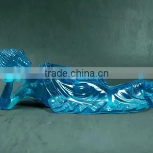 Southeast Asia Transparent Resin Sleeping Buddha Figurine thumbnail-1