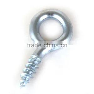 Silver Color Zinc Plated Metal Cup Hook Screw Eye Bolt (5 Piece Package) thumbnail-1