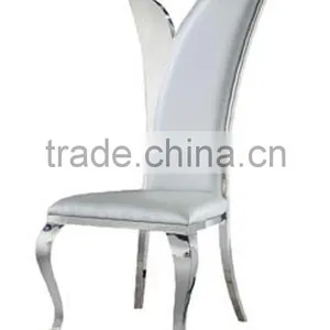 A22 Royal Style PU Ladder Shape Dining Chair With Stainless Steel Legs thumbnail-1