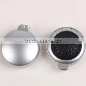 High Quality Round Plastic Foldable Pocket Compact Decorative Mirror With Hair Brush thumbnail-3