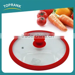FDA Approval Multi Size Cooking Pan Lids Silicone Ring Tempered Glass Pot Cover thumbnail-4