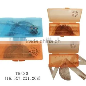 Plastic Pencil Box Ruler Stationery Set thumbnail-1
