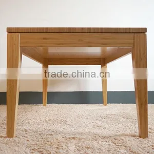 Living Room Elegant Nice Modern Square Bamboo Coffee Table thumbnail-3