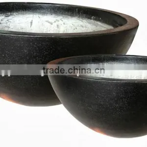 Round Bowl Lightweight Cement Pots-Concrete Flower Pots-Terrazzo Garden Planters thumbnail-1