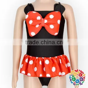 Adorable Black Red Cartoon Kids Girls Swimwear Bikini thumbnail-3