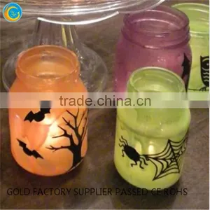 Antique Wooden Candle Holders Halloween Jar thumbnail-1